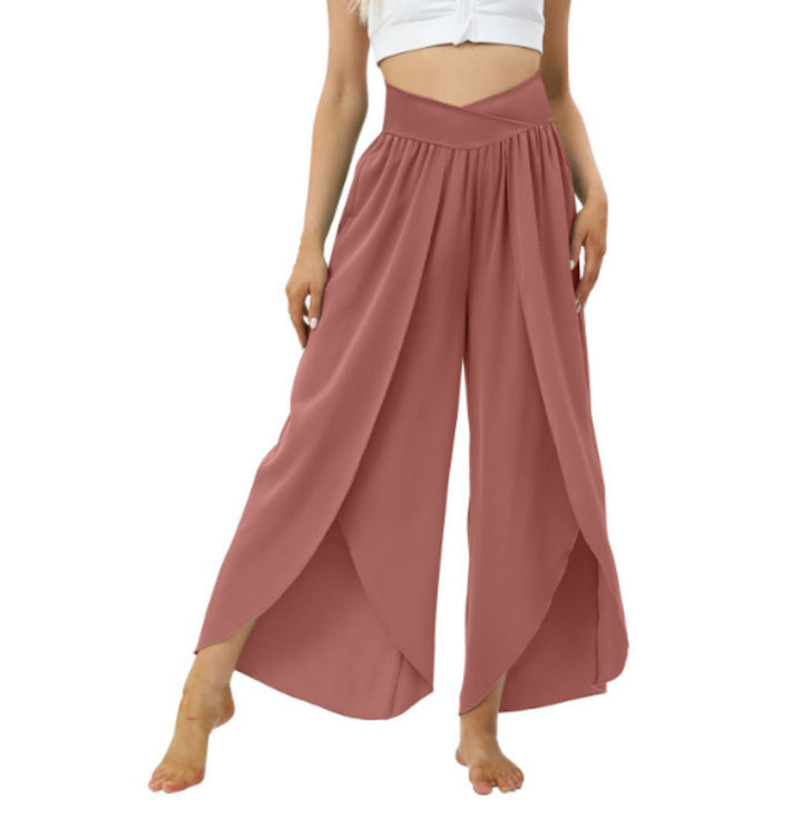 Freya Chandler | High-Waist Split Wide Leg Trousers For Women