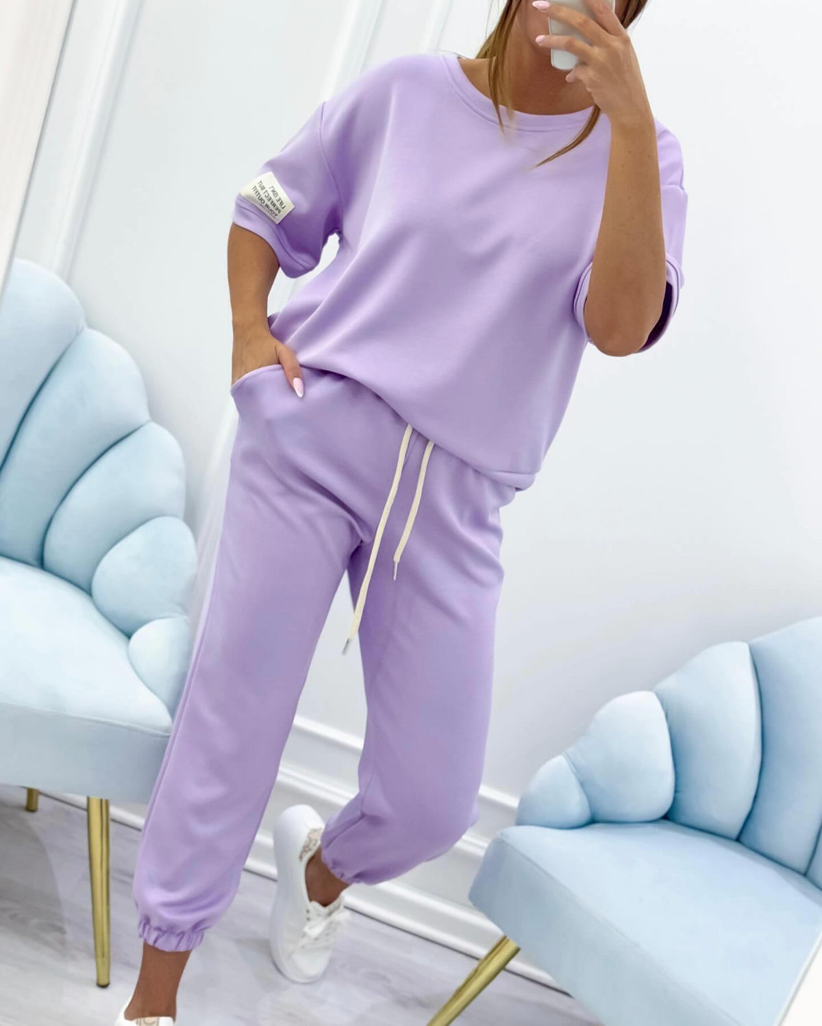 Daisy | Women’s Short Sleeve Set with Relaxed Trousers