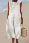 Ashleigh™ | Sleeveless Maxi Dress with Textured Design