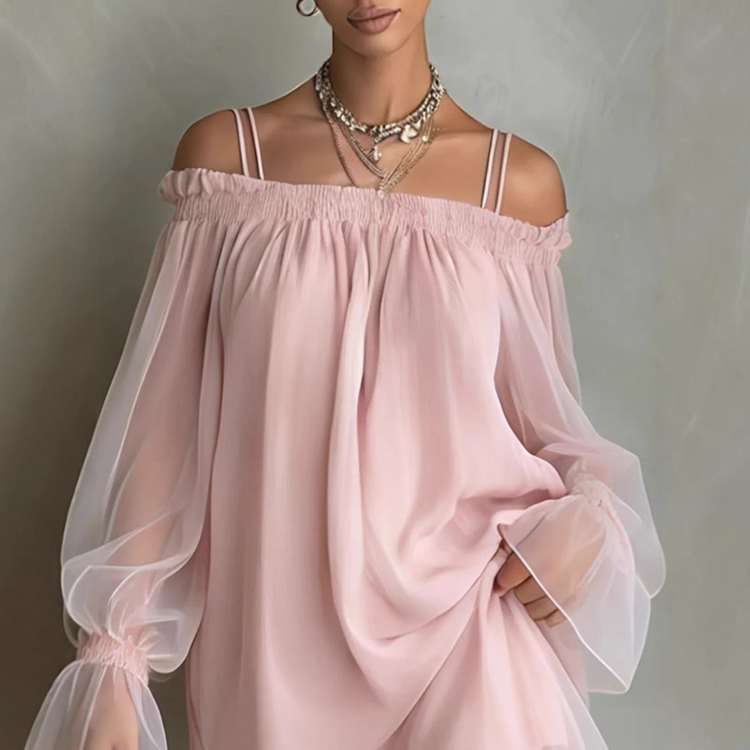 Holly Radnor | Sheer Off-Shoulder Summer Dress For Women