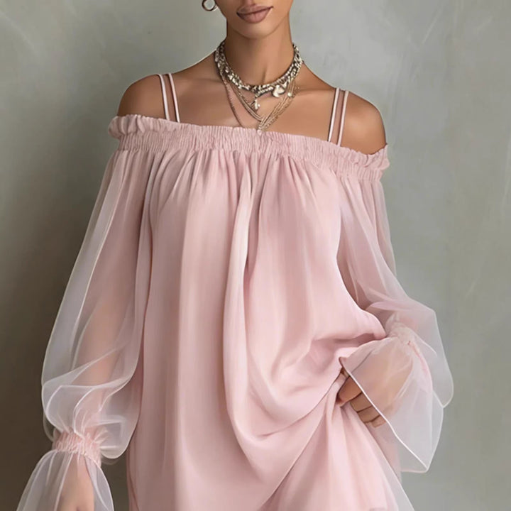 Holly Radnor | Sheer Off-Shoulder Summer Dress For Women