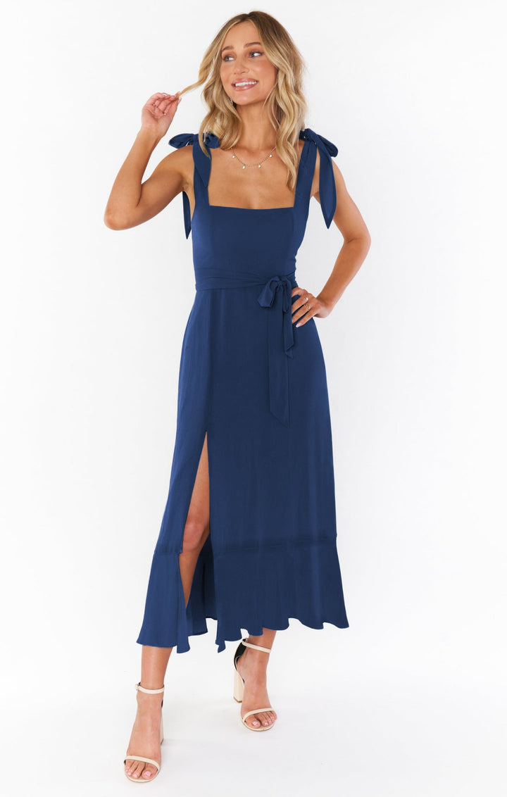 Isabelle Ryan | Ruffled Summer Dress With Lace-Up Detail For Women