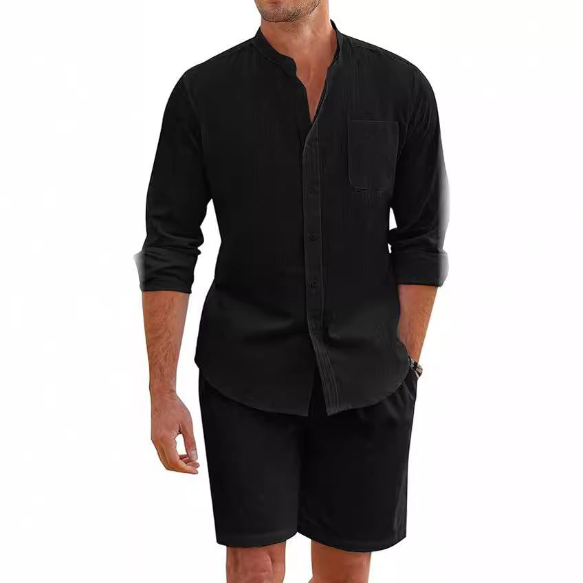 Samuel Kingsley | Relaxed-Fit Two-Piece Shirt &amp; Shorts Set For Men