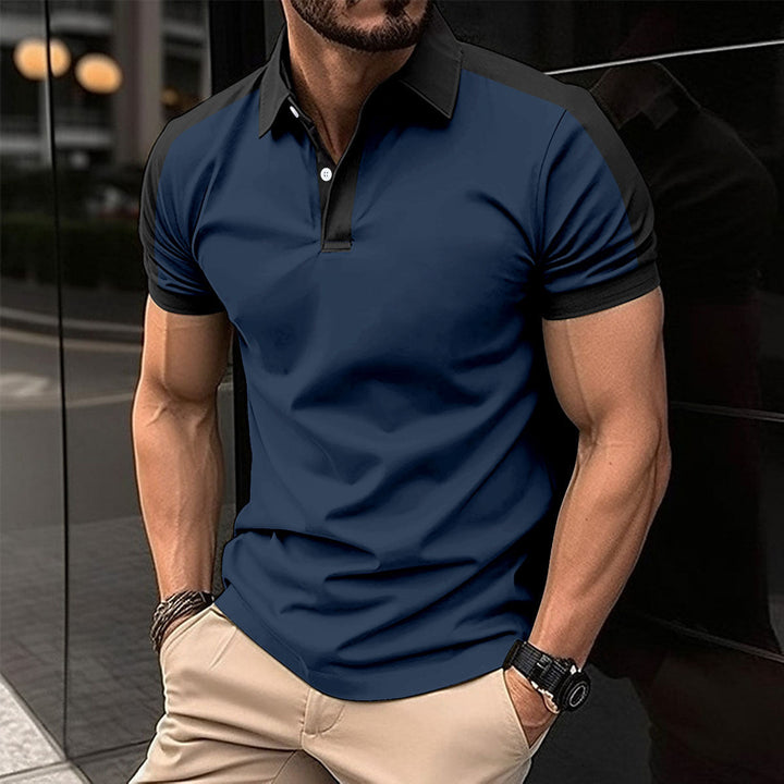 Lincoln Sherwood | Colorblock Short Sleeve Polo Shirt For Men