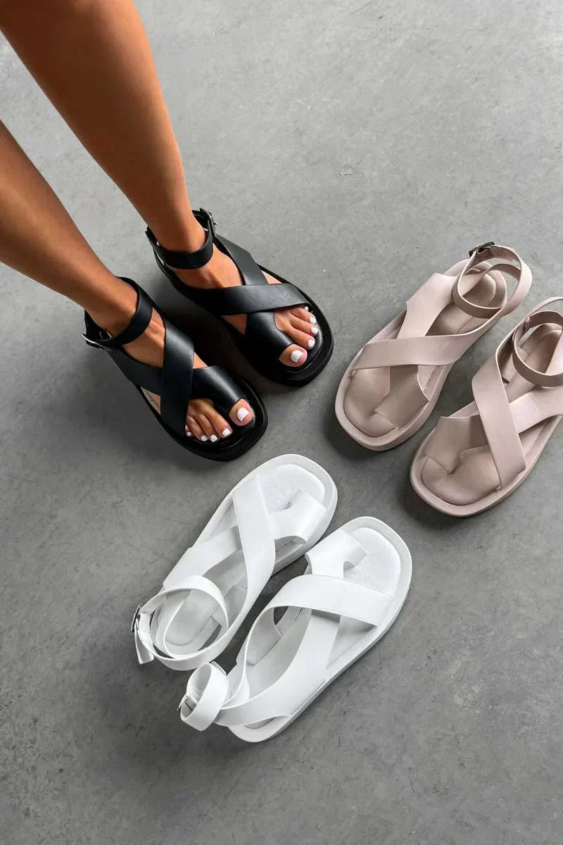 Lucia | Women’s Platform Sandals with Criss-Cross Straps