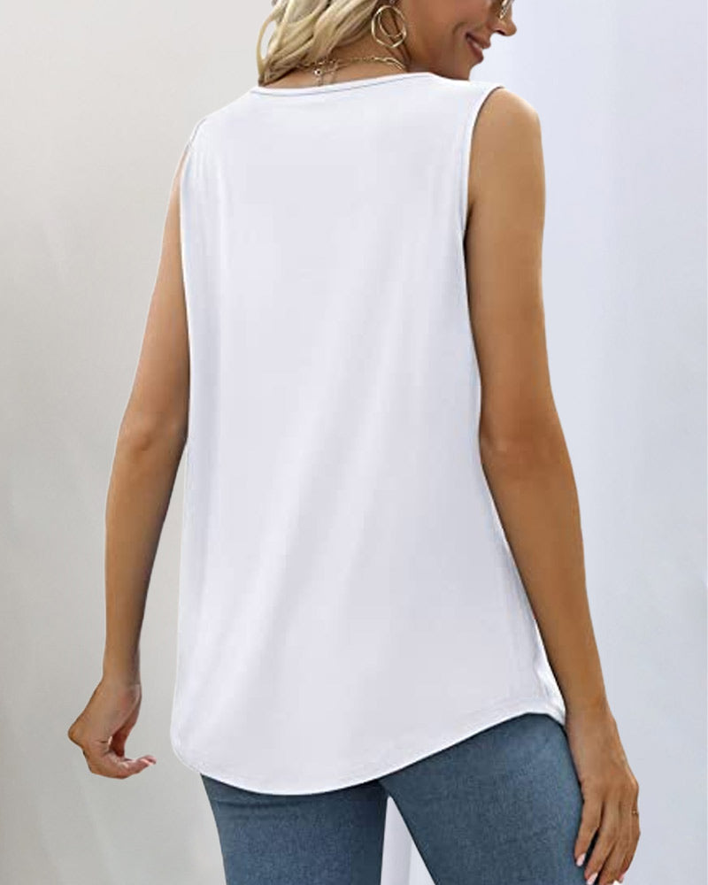 Nora | Women’s Sleeveless Top with Square Neckline