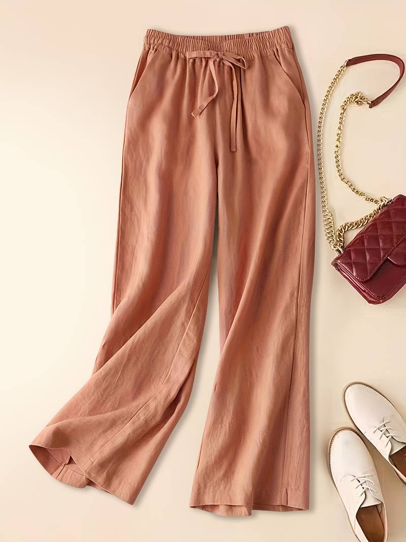 Cherry | Women’s Relaxed Drawstring Pants with Adjustable Waist
