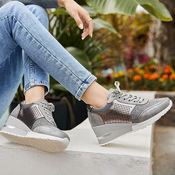 Lexi | Women’s Wedge Trainers with Perforated Detail