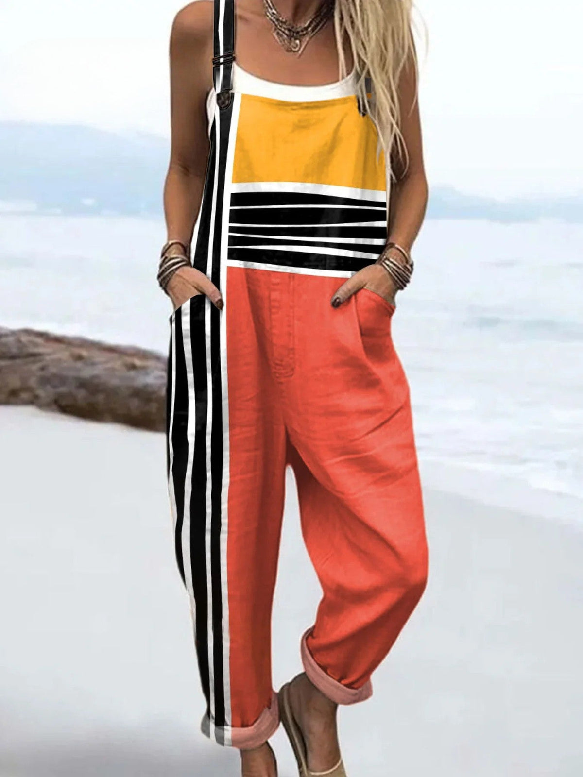 Mila | Women’s Metro Pop Jumpsuit with Colour Pop
