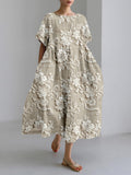 Ashleigh | Women’s Floral Midi Dress with Embroidery