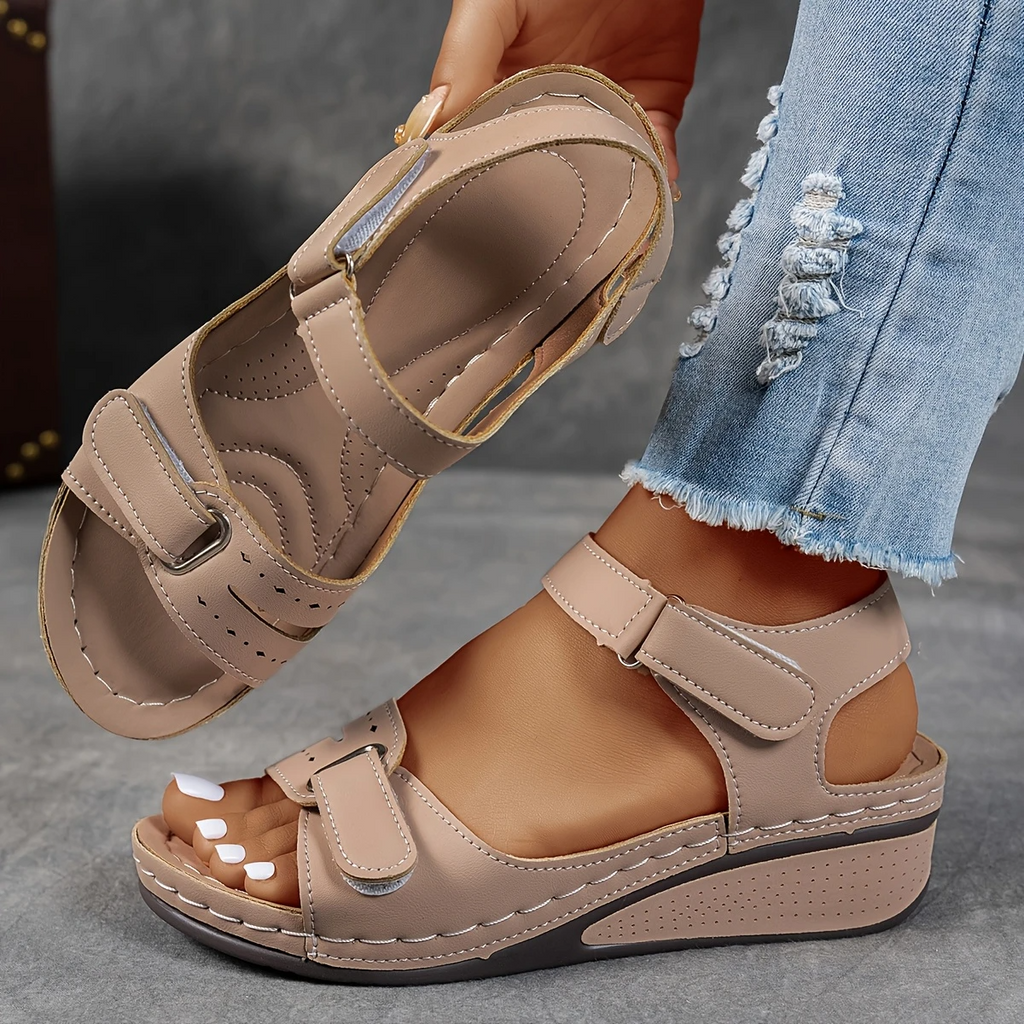 Georgina | Women’s Wedge Platform Sandals with Adjustable Strap