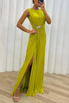 Serena | Pleated Maxi Evening Dress