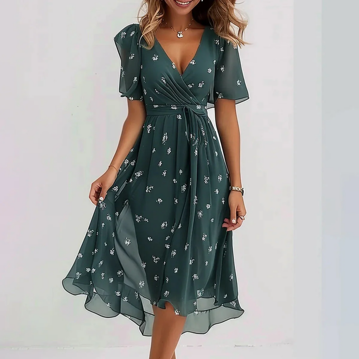 Connie | Women’s Elegant Summer Dress with Wrap