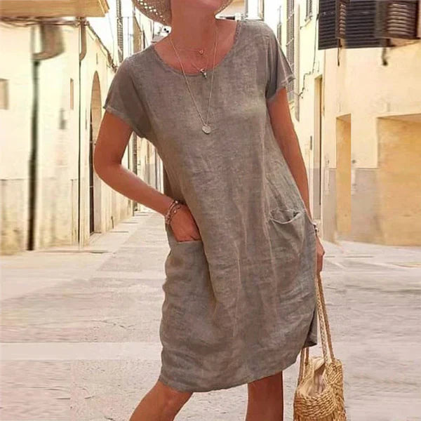 Elsie | Women’s Tummy Covering Dress with Draped Midsection