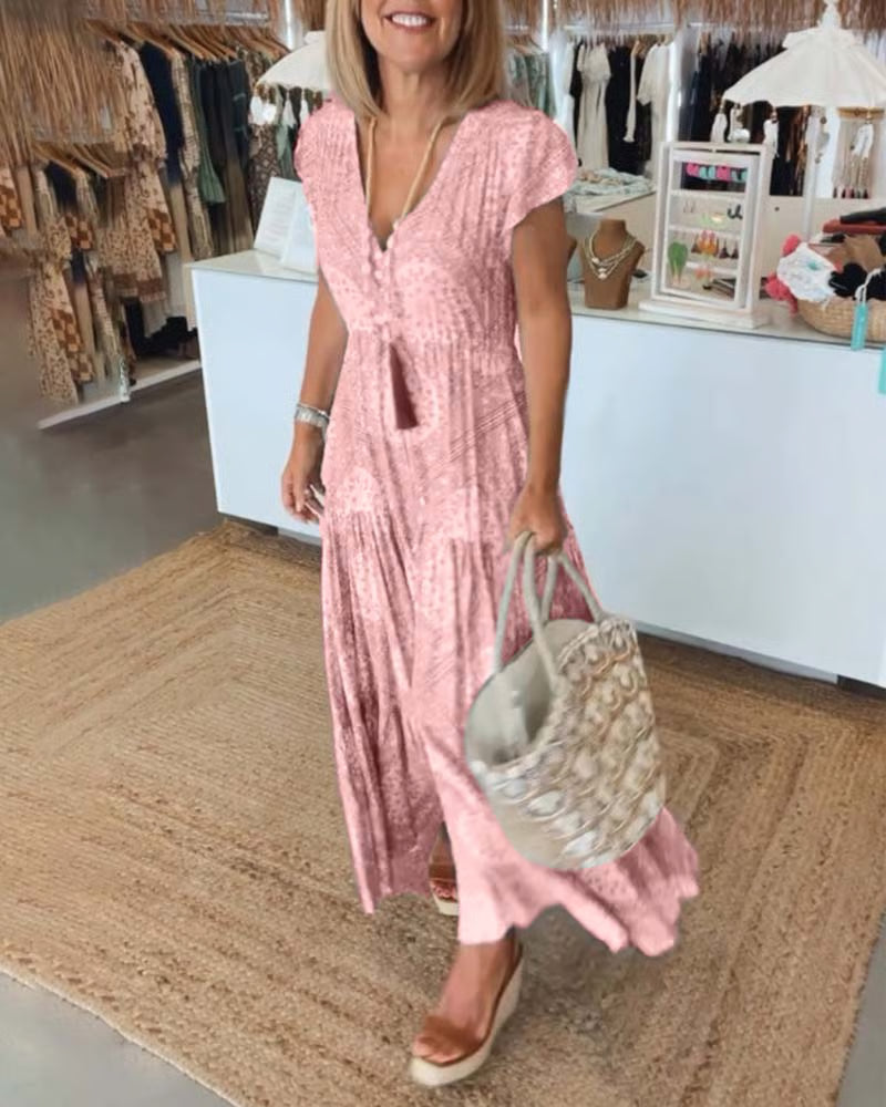 Charlotte | Women’s Elegant V-Neck Dress with Smoothing Fit