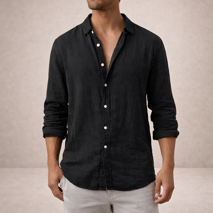Ethan Bennett | Linen Button-Down Shirt For Men