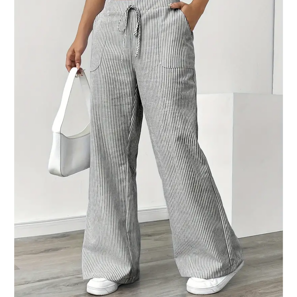 Amber | Women’s Striped Pant with Pockets