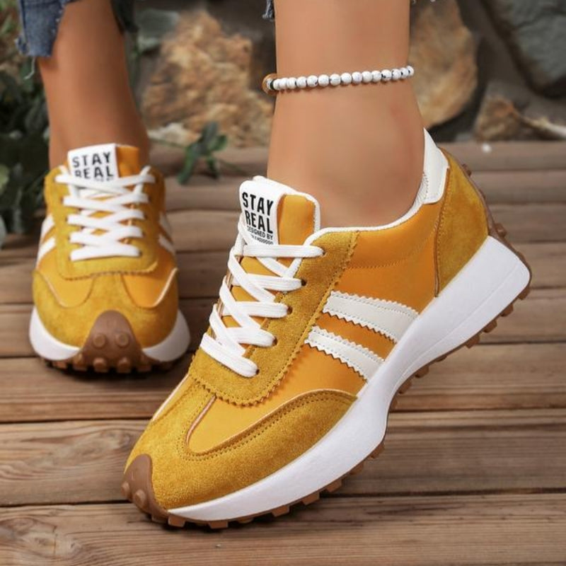 Riley | Women’s Retro Platform Sneakers with Lace-Up