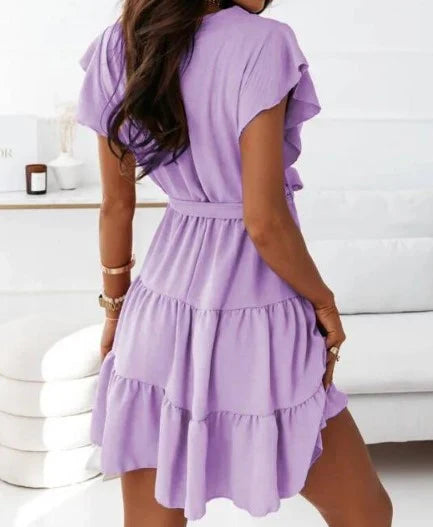 Nora | Women’s Wrap Mini Dress with V-Neck