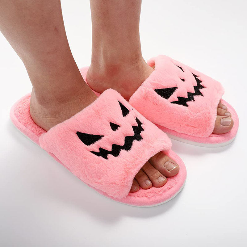 Little Boo | Pumpkin Halloween Slippers For Women