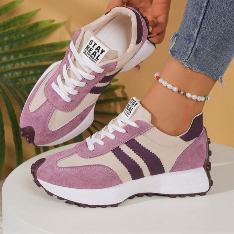 Riley | Women’s Retro Platform Sneakers with Lace-Up