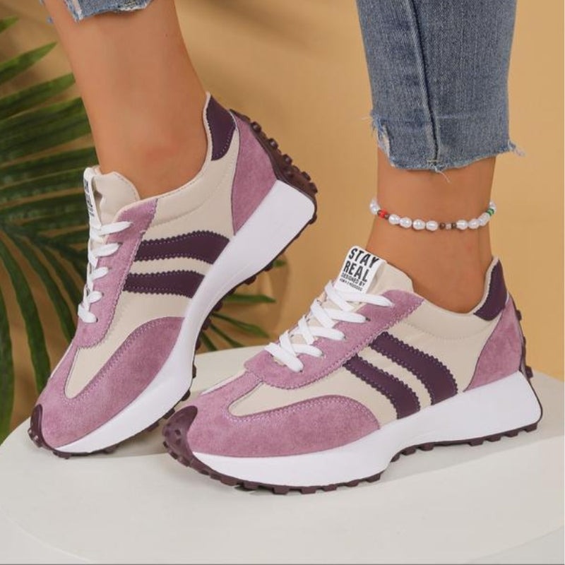 Riley | Women’s Retro Platform Sneakers with Lace-Up