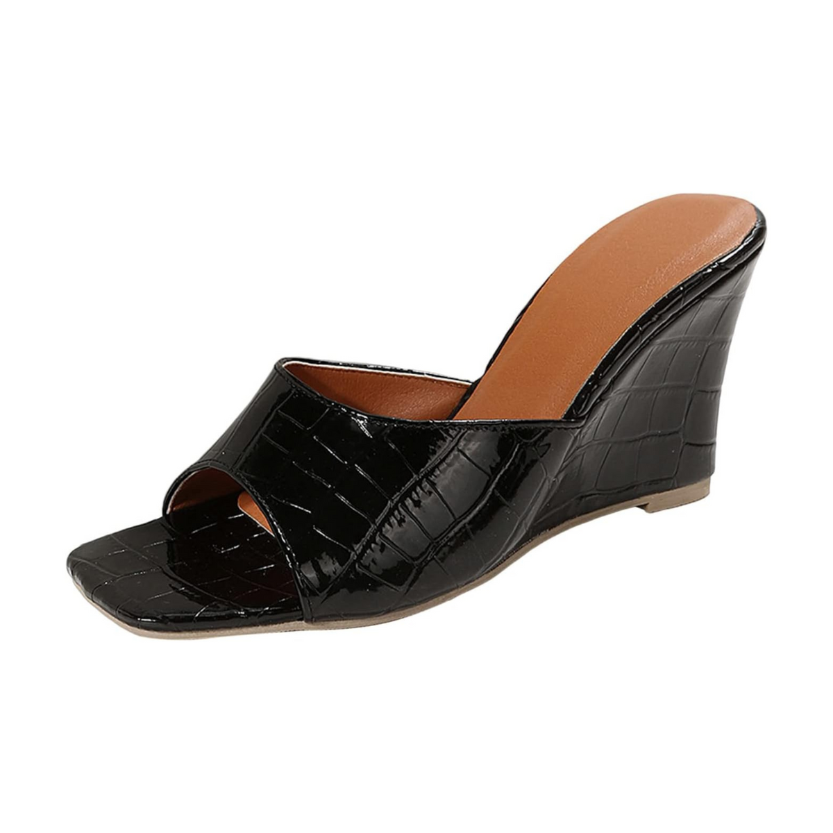 Vivian | Women’s Wedges with Faux Snake Leather Texture