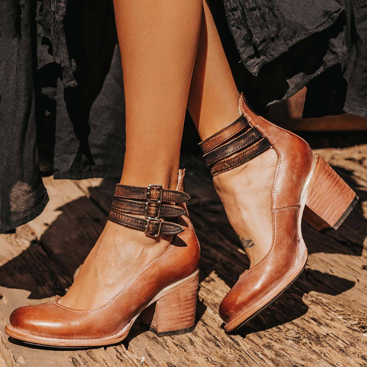 Naturéva | Women’s Elegant Sandals with Supportive Heel