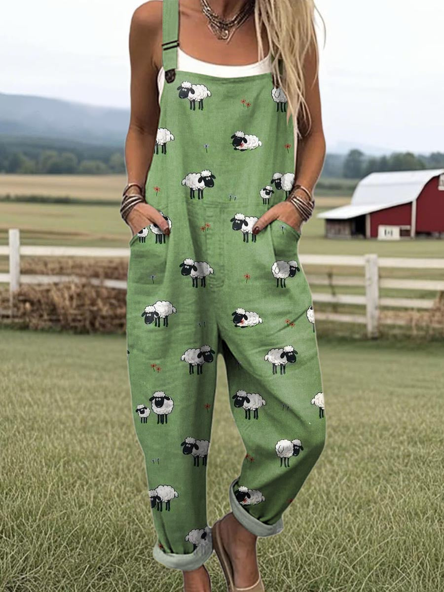 Phoebe | Women’s Jumpsuit with Sheep Details