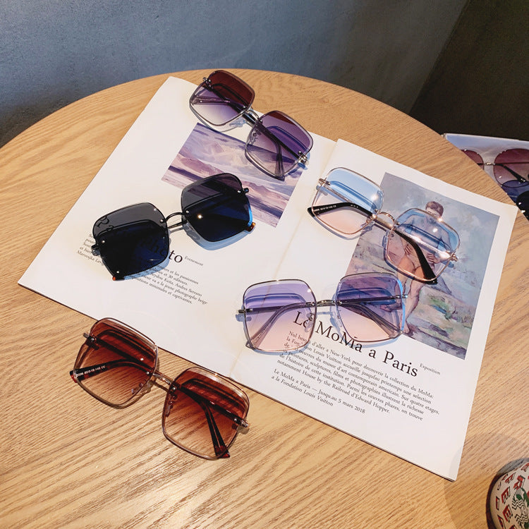 Celina | Women’s Rimless Statement Sunglasses with Gradient Lenses