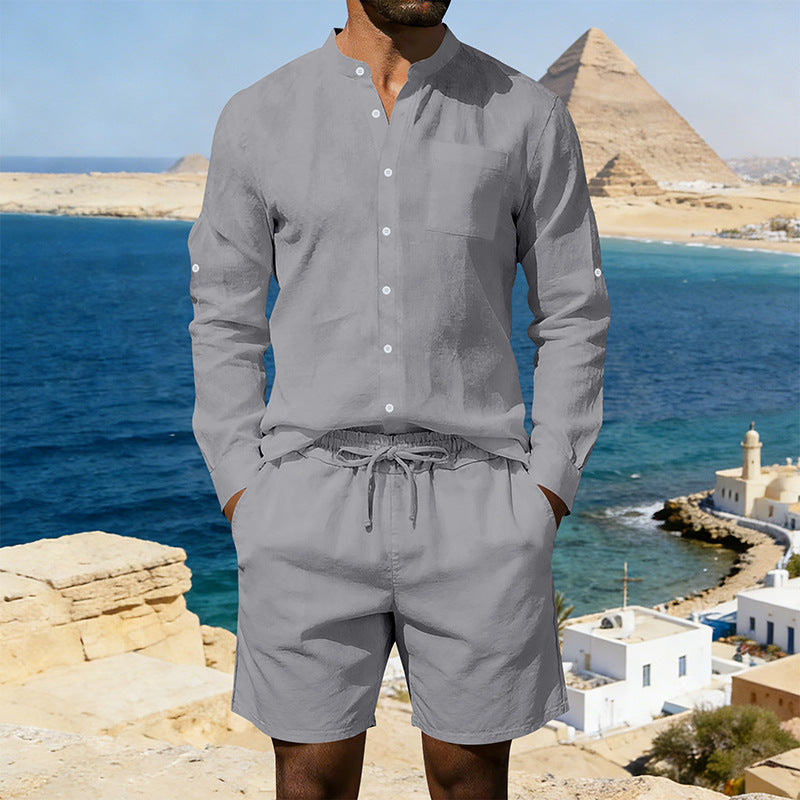 Hugh Barrett | Linen Shirt And Shorts Set For Men