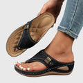 Rylee | Women’s Toe-Post Wedge Sandals with Cutouts