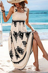 Valentina | Chic Square Neck Sleeveless Printed Beach Dress