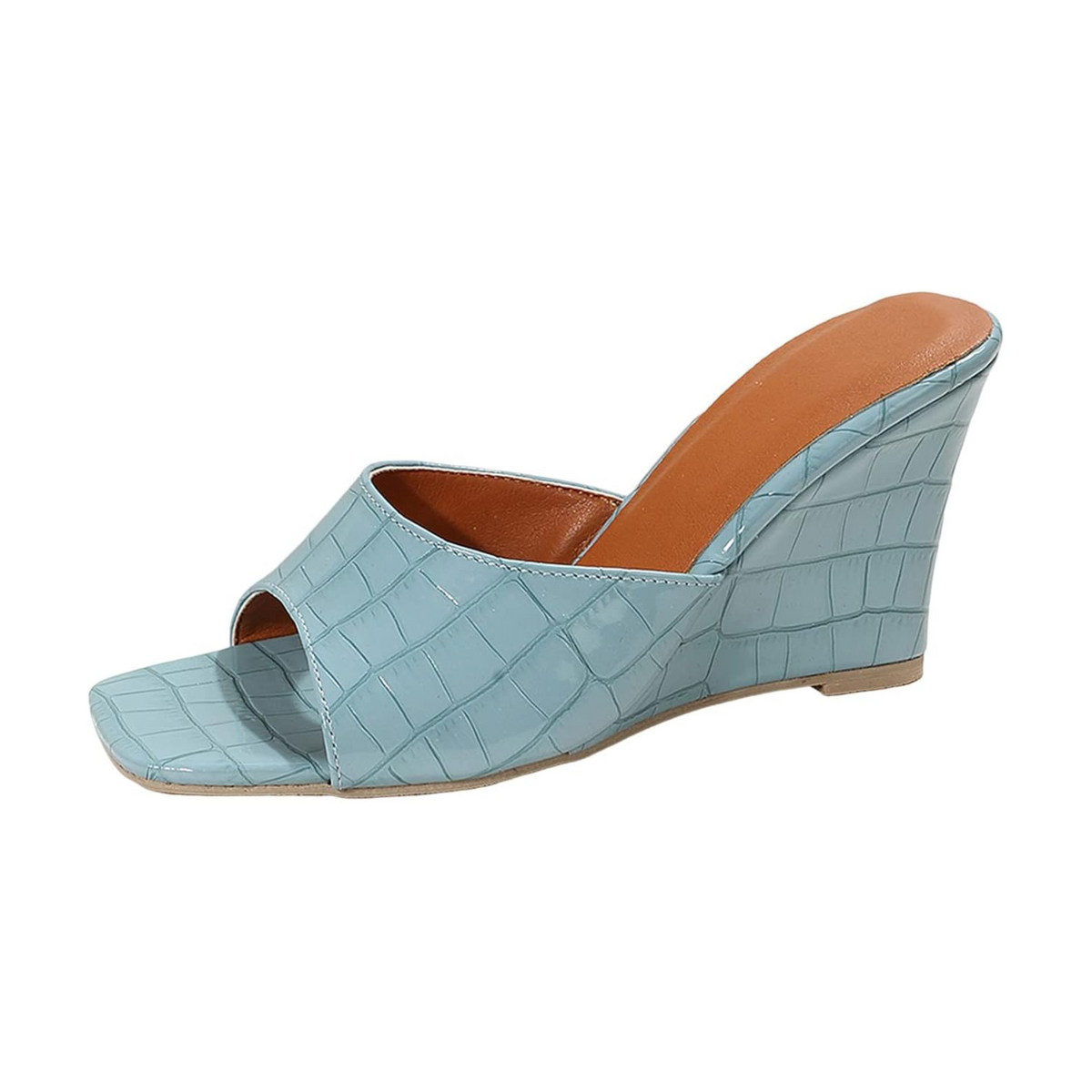 Vivian | Women’s Wedges with Faux Snake Leather Texture