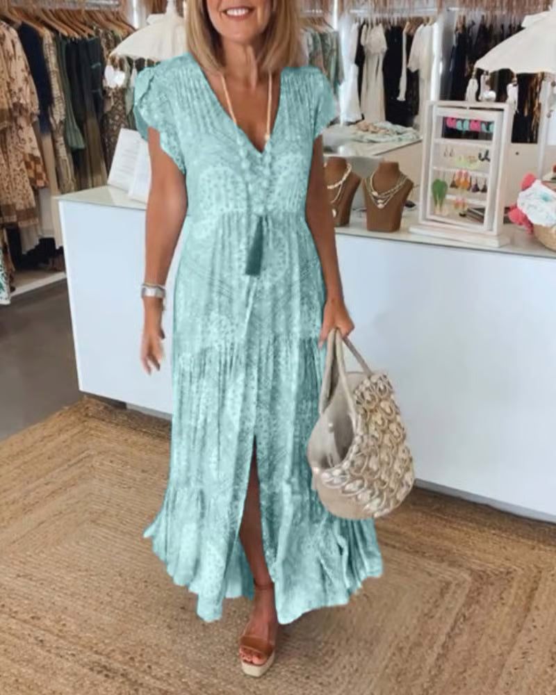 Charlotte | Women’s Elegant V-Neck Dress with Smoothing Fit