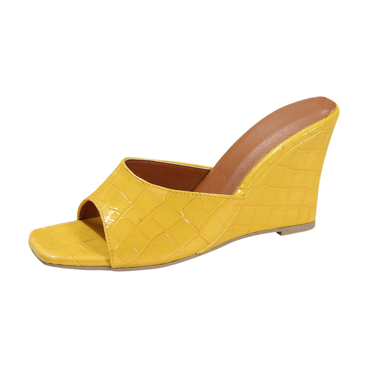 Vivian | Women’s Wedges with Faux Snake Leather Texture