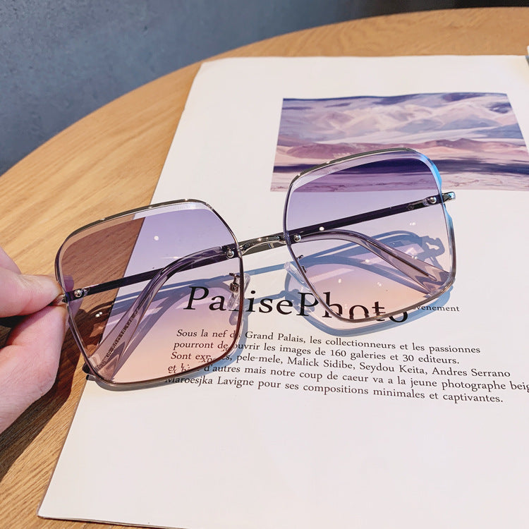 Celina | Women’s Rimless Statement Sunglasses with Gradient Lenses