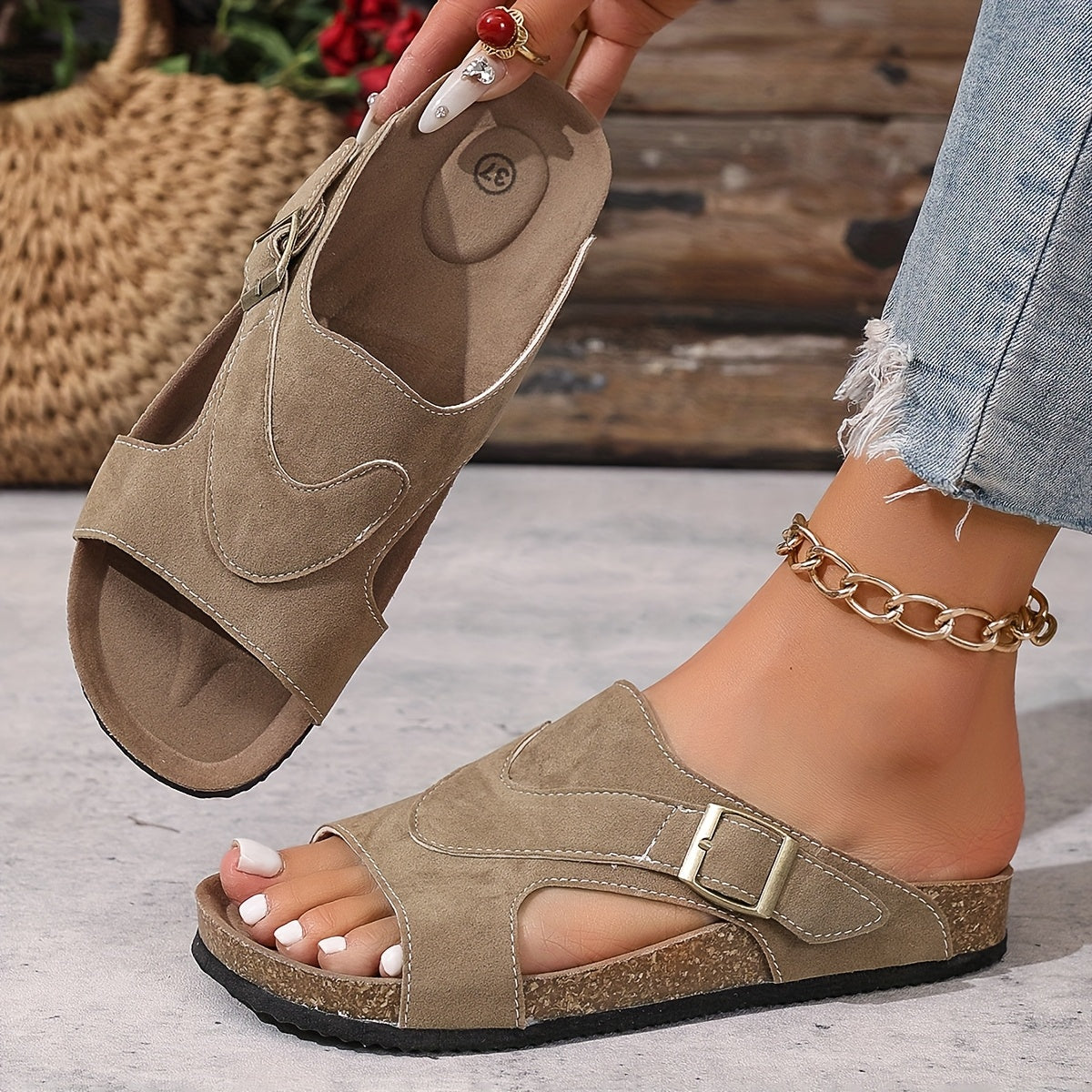 Lidiya | Women’s Non Slip Strap Sandal with Comfort
