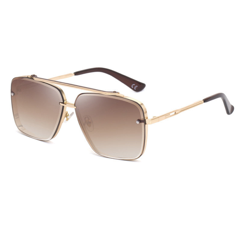Retro | Women’s Square Metal Sunglasses with Gradient Lenses