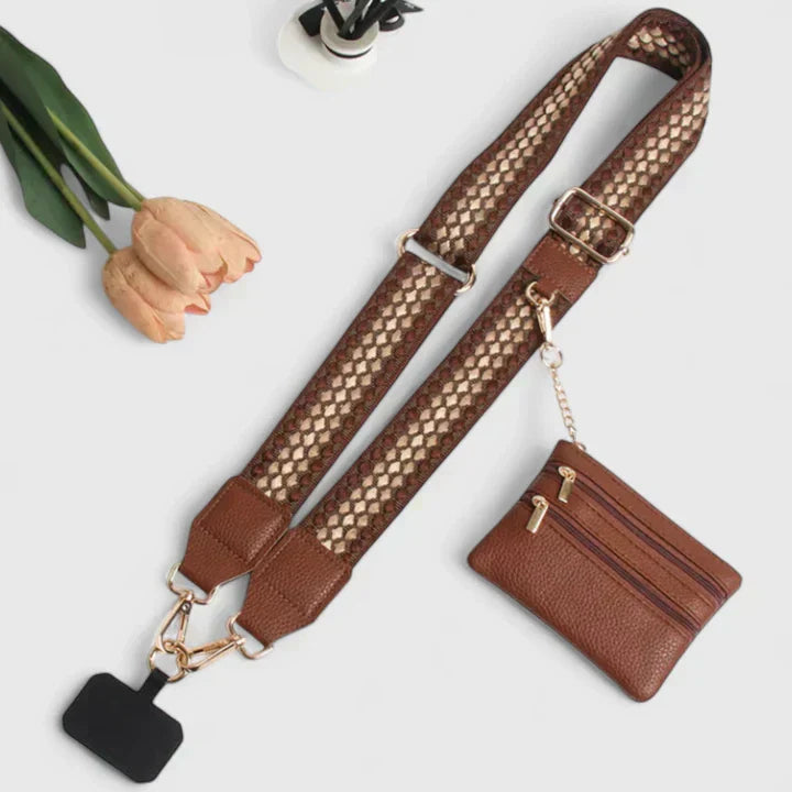 Delyora | Women’s Elegant Phone Holder with Crossbody Strap