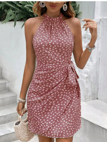 Phoebe Walker | Printed Summer Dress With Tied-Waist Design For Women