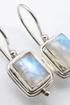 Retro Moonstone Square Earrings