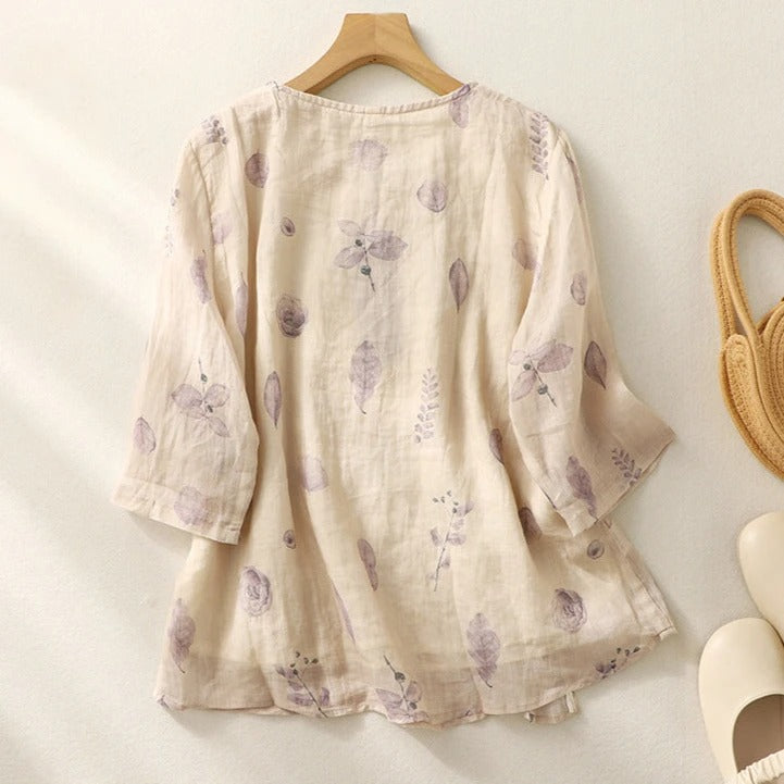 Noy | Women’s Embroidered Relaxed Blouse with Embroidery