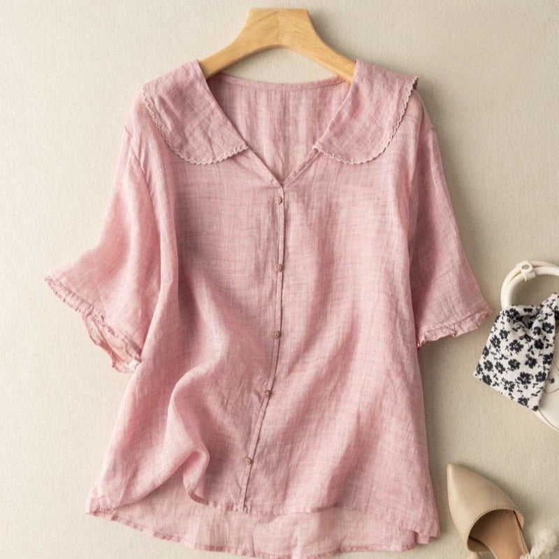 Kristi | Women’s Vintage Blouse with Button Detail