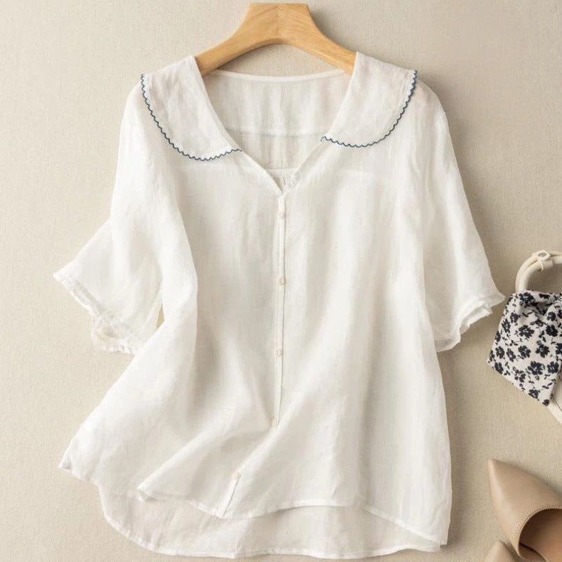 Kristi | Women’s Vintage Blouse with Button Detail