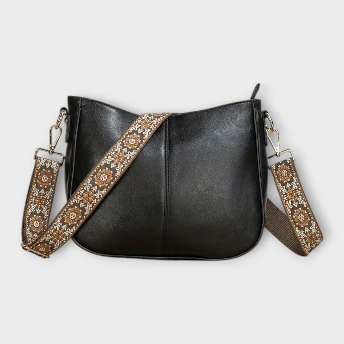 Aria | Women’s Curved Shoulder Bag with Patterned Strap