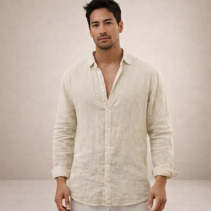 Ethan Bennett | Linen Button-Down Shirt For Men
