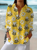 Franka | Women's Bee Blossom Blouse with Floral Design