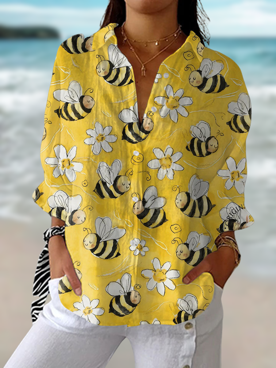 Franka | Women's Bee Blossom Blouse with Floral Design