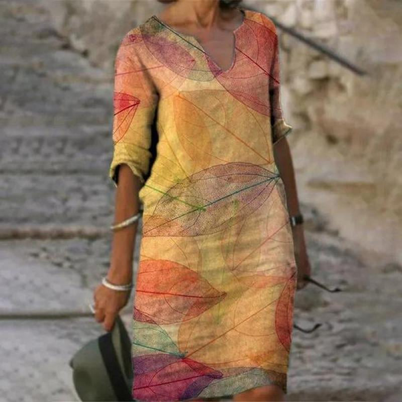 Karen | Women’s Floral Print Dress with Soft Draping